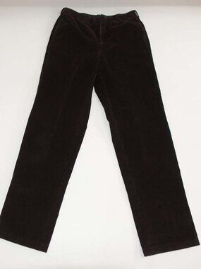 Polo Ralph Lauren Mens Heavy Corduroy Pants 32 x 34 Dark Brown Suspender Buttons